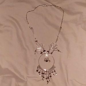 Silver and amethyst statement necklace